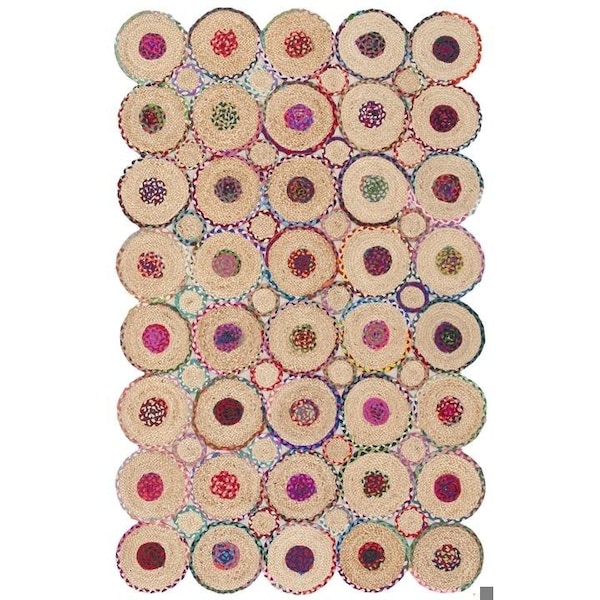 Safavieh 6 x 9 ft. Rectangle Cape Cod Bohemian Area Rug Red & Natural CAP306Q-6 - main